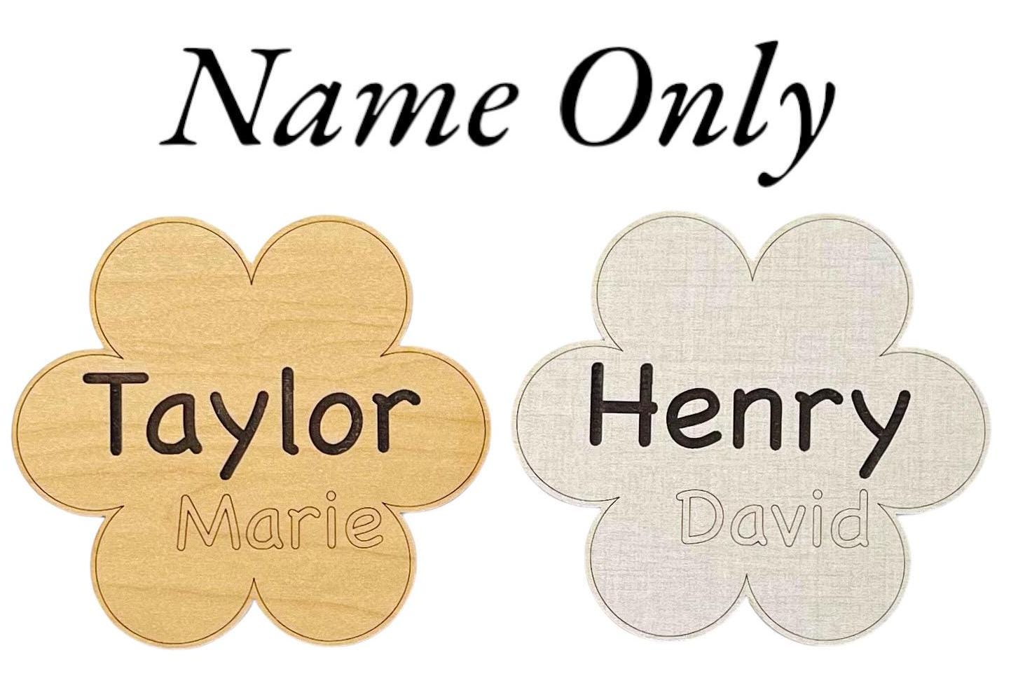 Hospital Nursery Photo Prop Baby Name Sign Flower Boho Birth Announcement Stats Fun Baby Shower Gift Personalized Engraved Handmade Keepsake