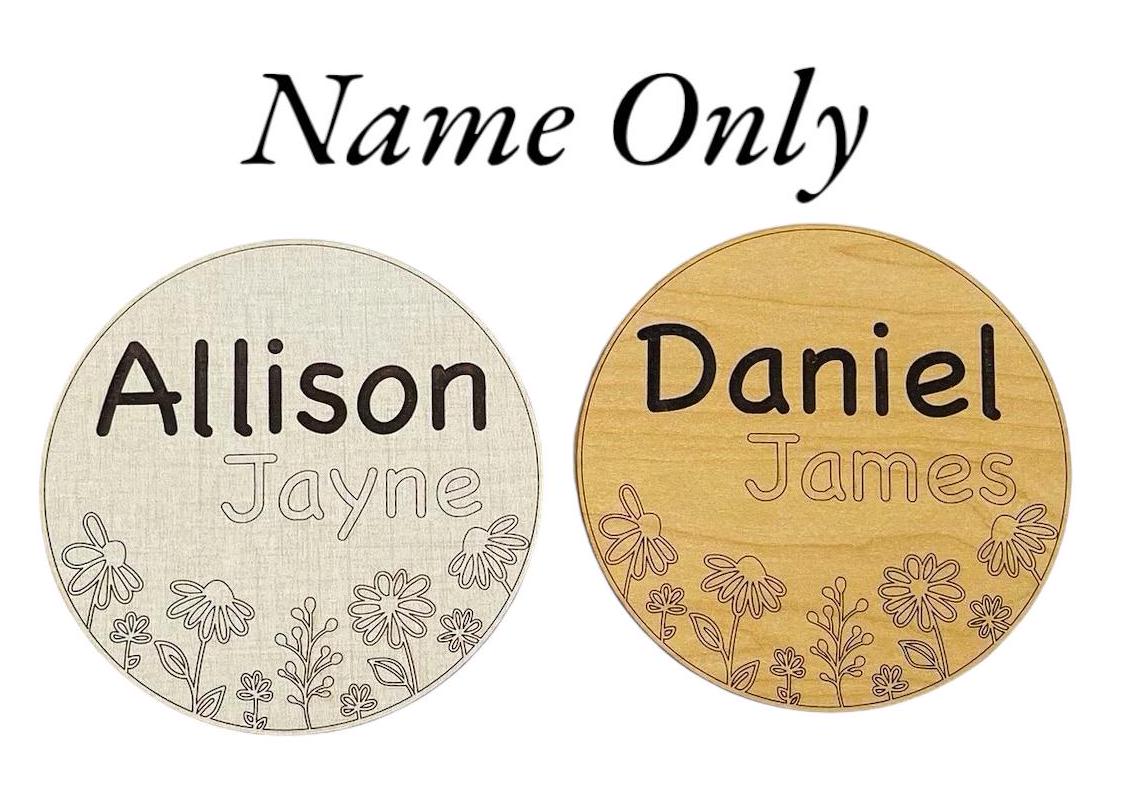 Baby Birth Announcement Wildflowers Boho Flowers Hospital Photo Prop Baby Shower Gift Wooden Personalized New Baby Floral Photography Plaque