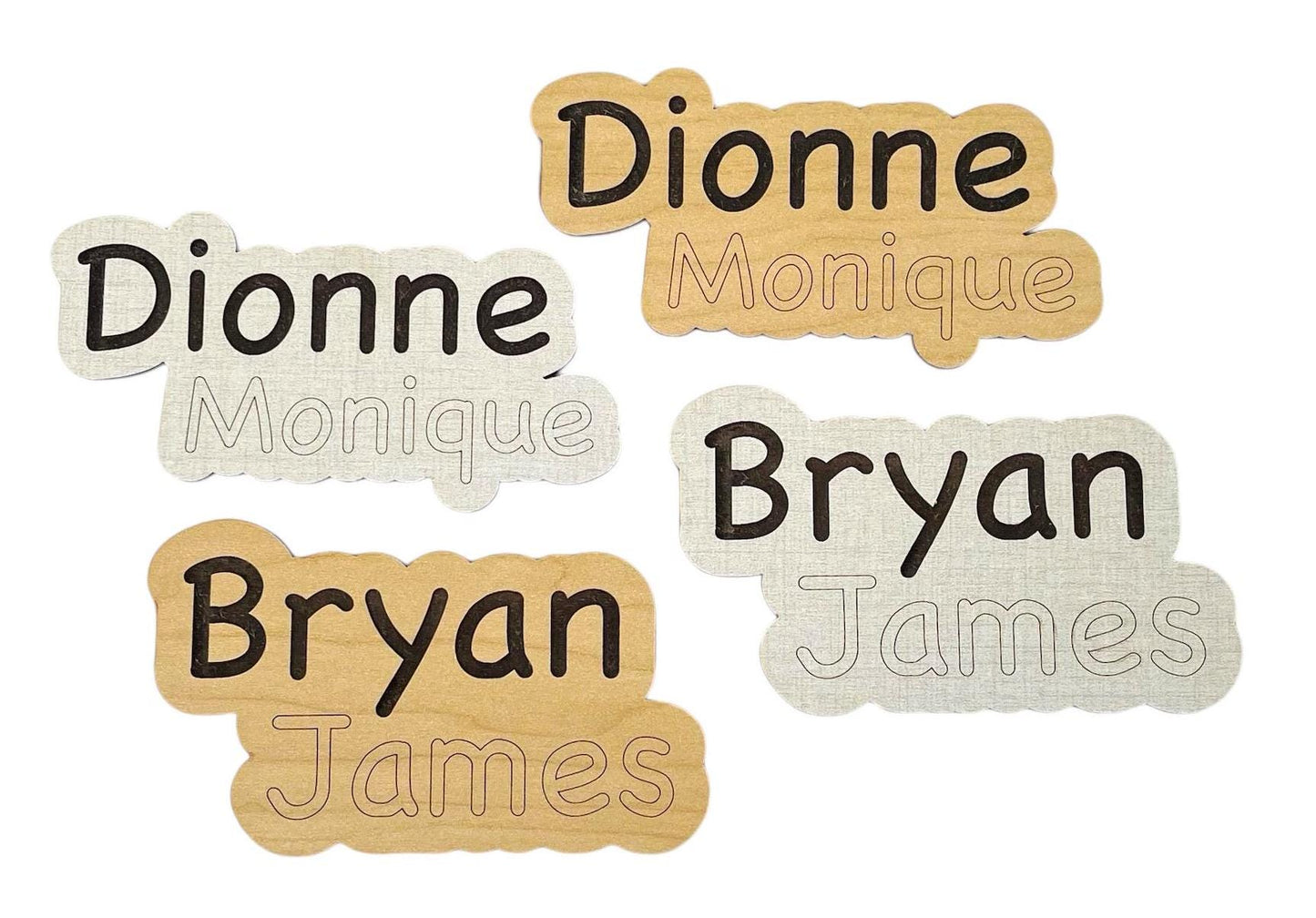 Personalized Baby Name Outline Shape Birth Announcement Newborn Name Hospital Photo Prop Plaque Baby Shower Gift Custom Laser Engraved Wood